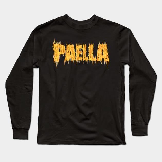 paella fire Long Sleeve T-Shirt by manuvila